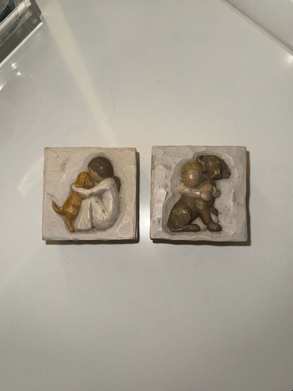 Willow Tree Susan Lordi Keepsake Trinket Boxes Set of 2: From the Heart and Hug